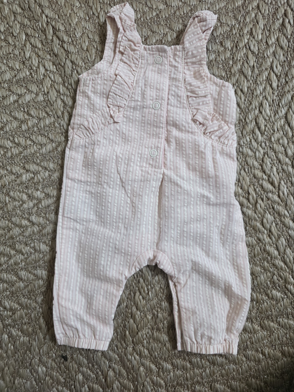 Baby Pink Ruffle Strap Romper - Picture 2 of 3